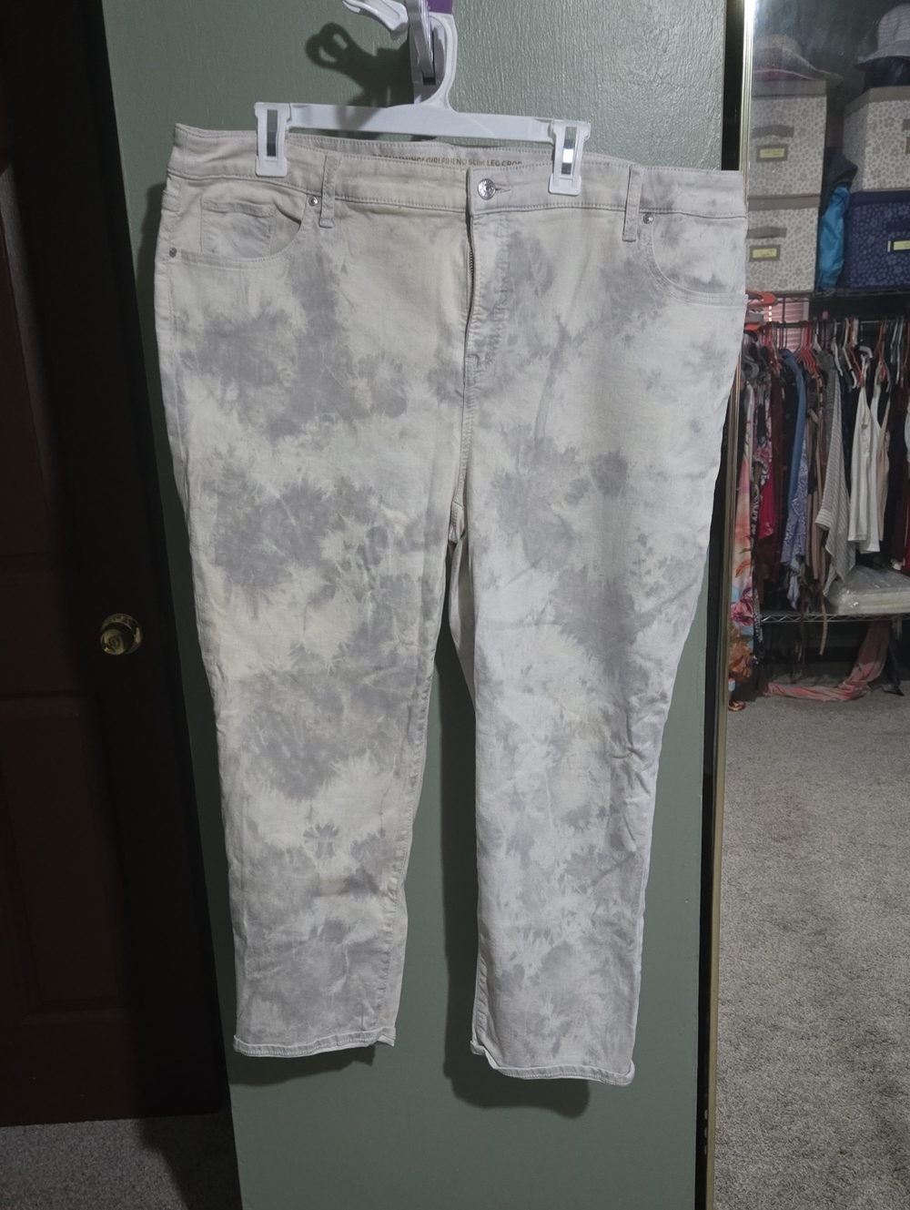 Chico's Light Gray & White Jeans